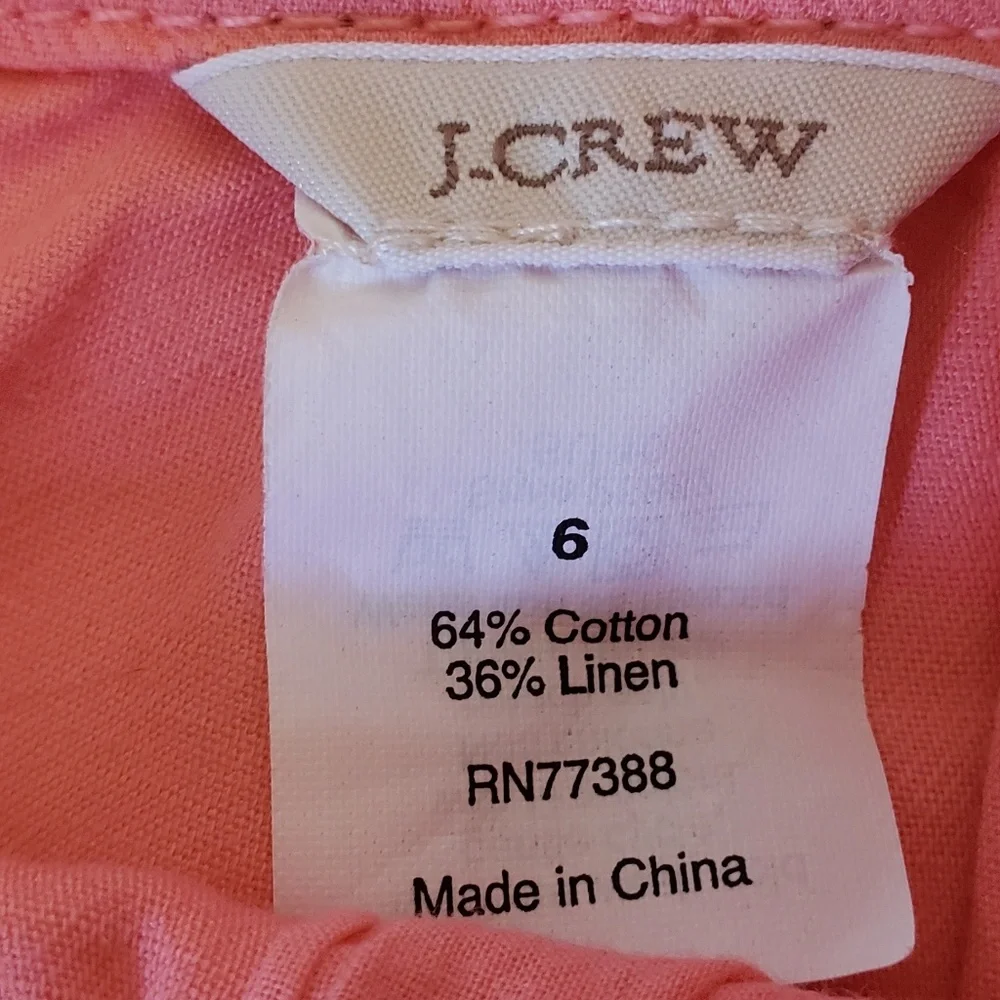 J.CREW LINEN CORAL SKIRT 🌼🏵🌼